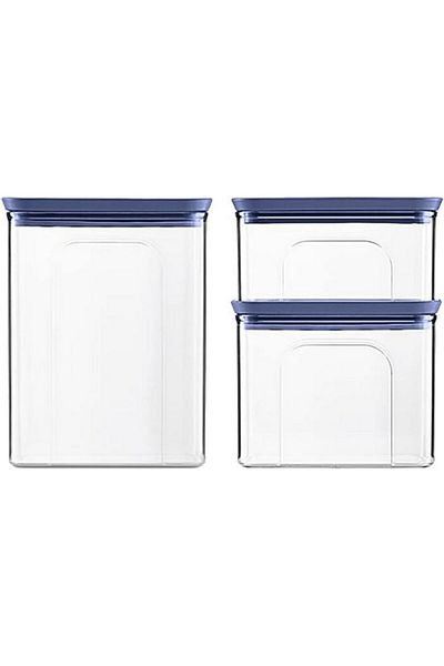 Stefanplast 3-Piece Tosca Rectangular Plastic Jar Set