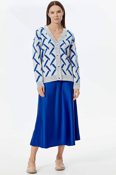 Sementa Tricotaj cu modele geometrice Cardigan Bone Saks