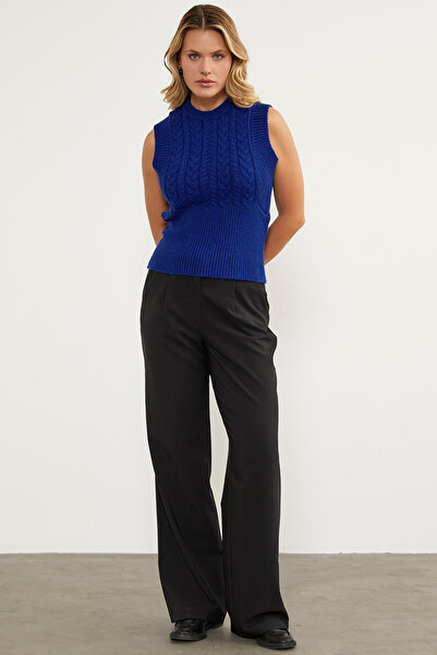 Sementa Hair Knitted Knitwear Sweater with Sitting on the Waist - Saks