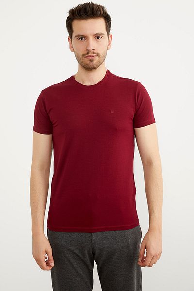 Sementa Μπλουζάκι Crew Neck Basic - Claret Red