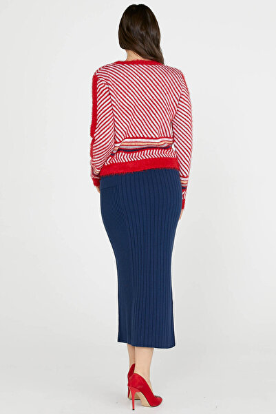 Sementa Трикотажна спідниця з підколінними застібками - темно-синя