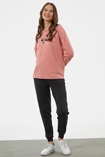 Sementa Σετ αθλητική φόρμα Oversize με λεπτομέρεια κεντήματος - Ροζ