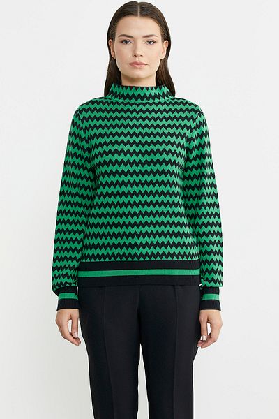 Sementa Pulover Tricotaj Negru - Model Dublu Culoare Houndstooth