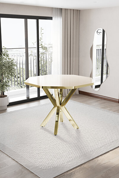 BY ORHAN GÜZEL MUTFAK MASASI YEMEK MASASI 4 KİŞİLİK WEGA MASA YUVARLAK