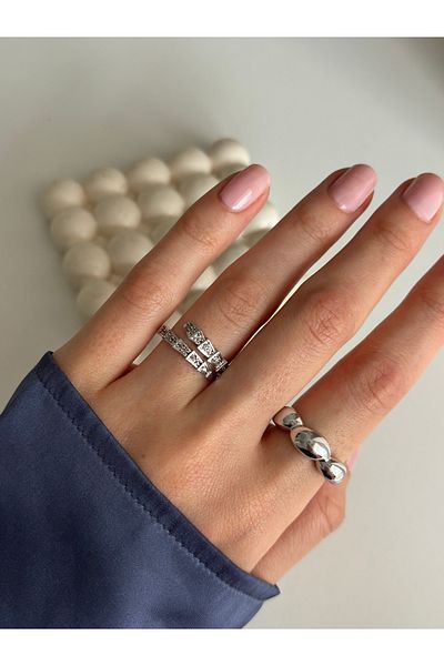 Ressia Special Design Snake Figured Zircon Stone Ring