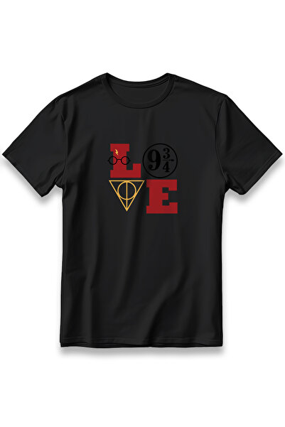 EZG Business Μπλουζάκι Χάρι Πότερ με στάμπα  "Love ", Υπερμεγέθη, Unisex, 100...