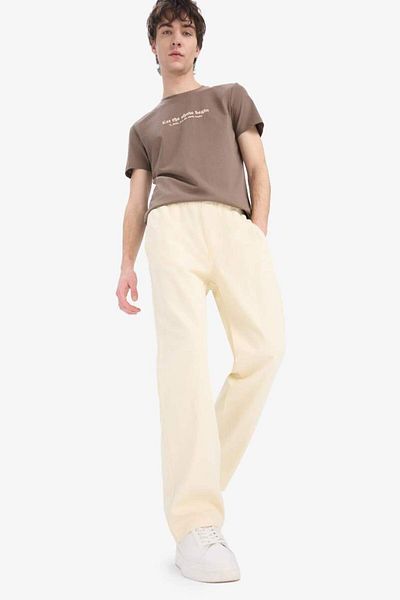 DeFacto Νέα σεζόν Loose Casual Cut Wide Leg Καλοκαιρινό λινό παντελόνι