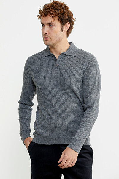 Sementa Πλεκτό πουλόβερ με καπνιστό γιακά Polo