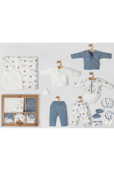 BEBLY Uçan Balonlu Müslin Kumaş 10'lu Hastane Çıkışı 0-3ay Yenidoğan