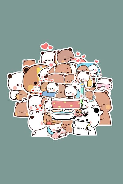 dadi ramba Bubu Sticker Pack with Dudu -Bullet Journal - Agenda - Planner - Notebook - Laptop Sticker Decal