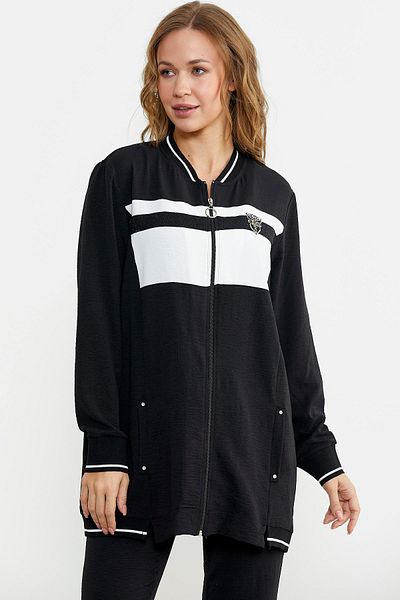 Sementa 76456 Comfortable Fit Suit with Block Transition - Black - L