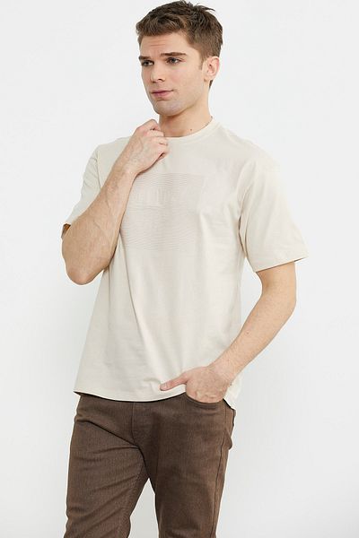 Sementa Βαμβακερό μπλουζάκι με στάμπα Oversize - Kamel