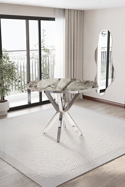 BY ORHAN GÜZEL MUTFAK MASASI YEMEK MASASI 4 KİŞİLİK WEGA MASA YUVARLAK