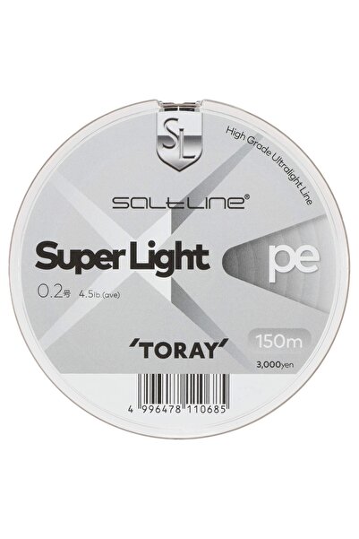 Toray خيط صيد SALTLINE SUPER LIGHT PE بطول 150 متر، سمك 0.2 ملم (F72N)، قوة 4...