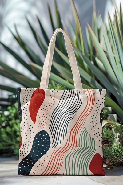 AYSHOME Geantă de cumpărături de plajă din pânză cu fermoar colorată Ays Home Fashion