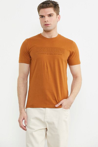 Sementa Βαμβακερό T-Shirt με ανάγλυφη λεπτομέρεια εκτύπωσης - Πλακάκι
