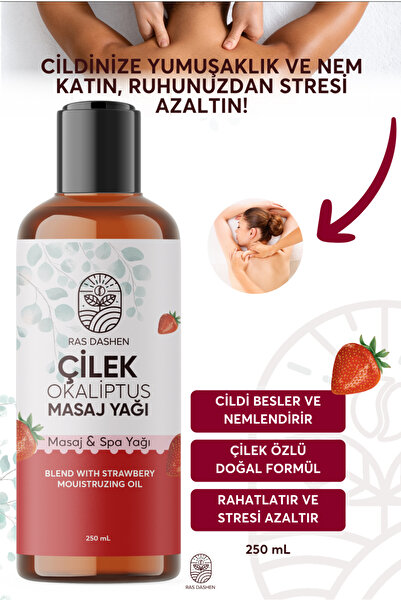 RAS DASHEN Premium Kalite Masaj Yağı Massage Oil 250ML (ÇİLEK - OKALİPTUS)