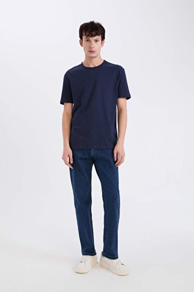 DeFacto 100% бавовна, прямий крій, комір-стійка, короткі рукави, важка тканина, футболка D5481ax25sp