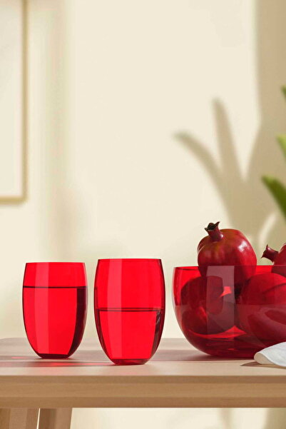 Paşabahçe Red Water Cup 400 Cc Single Handmade