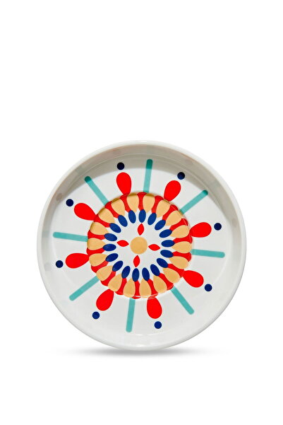 Paşabahçe Ikat Porselen Çay Tabağı Turuncu / Bej