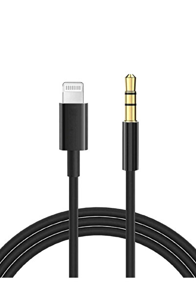 AXXAN كابل AUX صوت سماعة رأس  Lightning إلى 3.5 مم اسود اللون، محول سماعات رأس لايتنينج إلى مقبس صوت