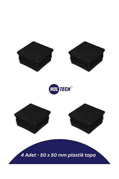 HOLTECH 50 x 50 mm Kare Profil İç Geçme Plastik Tapa Kutu Profil Plastik Tıpa...