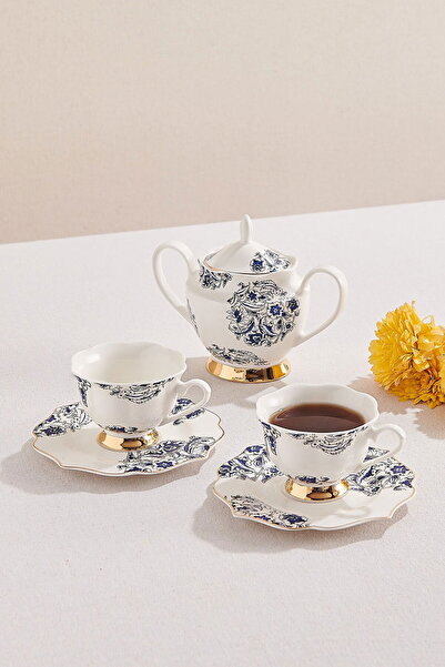 Paşabahçe Çay Seti Mavi Beyaz
