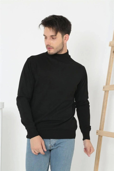 Amara Boutique    Half Turtleneck Sweater - Black