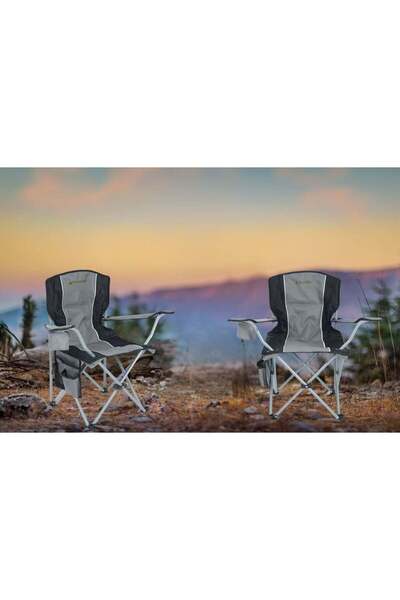 Exp-Outdoor Kamp Sandalyesi İkili Katlanabilir Fonksiyonel Dayanıklı Piknik B...