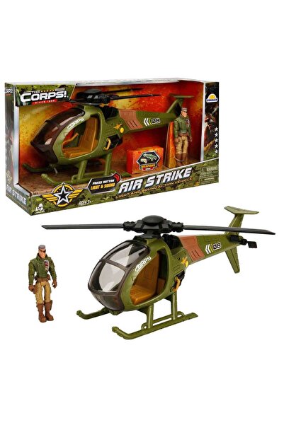 Sunman Sesli ve Işıklı The Corps Air Strike Askeri Oyun Seti - Helikopter
