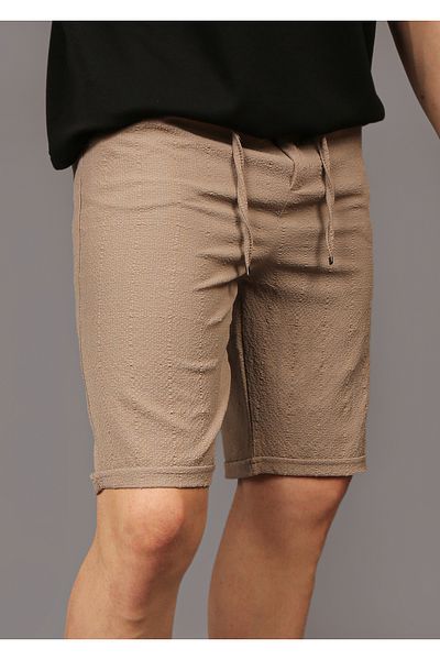 EydaMoon Men's Lycra Elastic Waist Buttoned Back Pocket Zippered Jogger Bermuda & Shorts