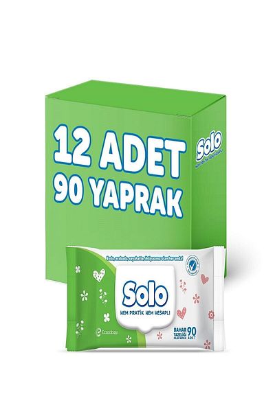 Solo Wet Towel Covered 90 Sheets X Set of 12