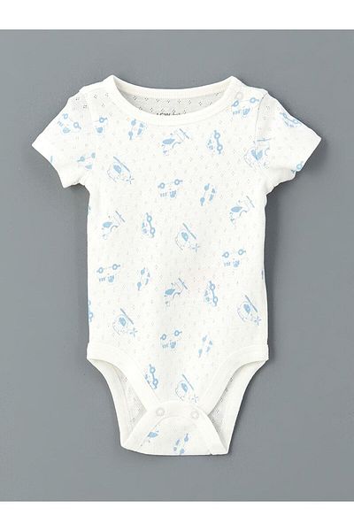 LC Waikiki Lcw Baby Baby Boy Tights Snap Fastener Body and Baby Bib 3-Piece
