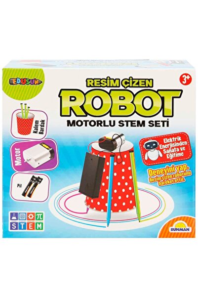 Edu Sun Resim Çizen Robot Motorlu Stem Seti