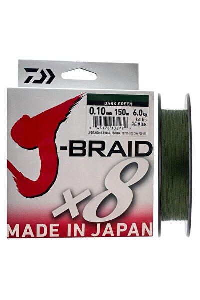 daiwa J-Braid 8X Dark Green 150 mt 0.10 mm İp Misina