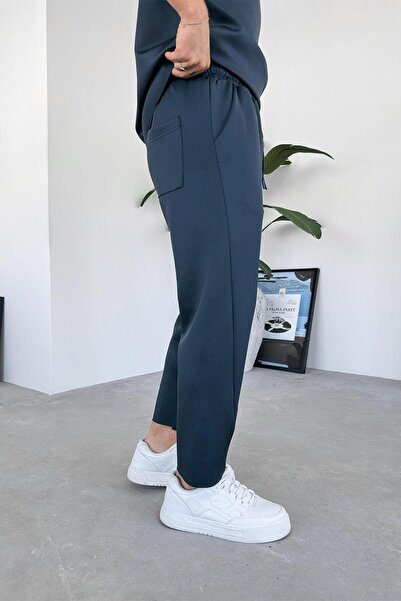 HAFKAGİYİM Indigo Patch Детальні джинси-бойфренди з еластаном