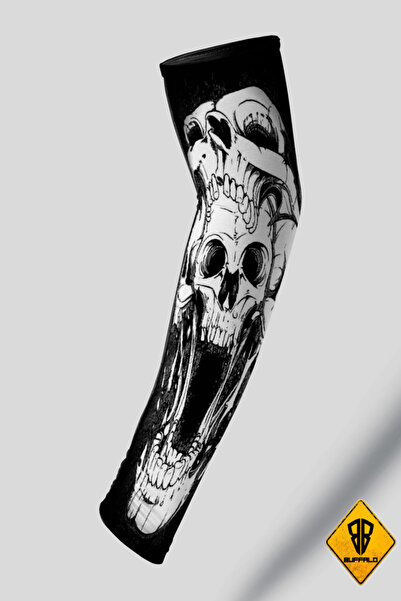 Buffalo 4 Mevsim Giyilebilir Desenli Sağ Sol Kol Uyumlu Geçici Dövme Kol Çora...