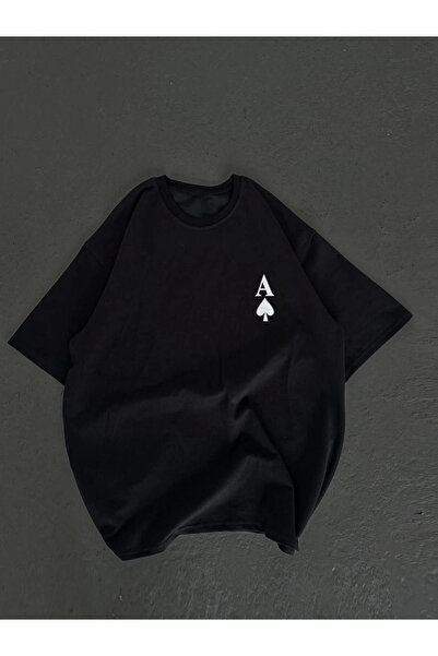 FREEDOM STOREE Velmora guler rotund cu imprimeu supradimensionat tricou - Neg...