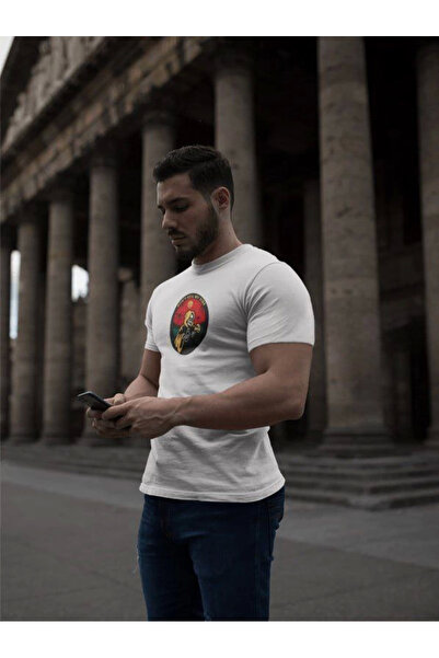 FREEDOM STOREE تي شيرت فيلمورا برقبة دائرية مطبوع قصة فضفاضة - أبيض -