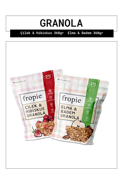 FROPİE Fropie Strawberry Hibiscus and Apple Almond Granola Package