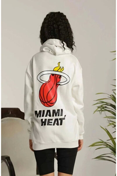 Generic Brand Women's Oversize Hooded Pocket Printed 3 Thread Cotton Hoodie S...