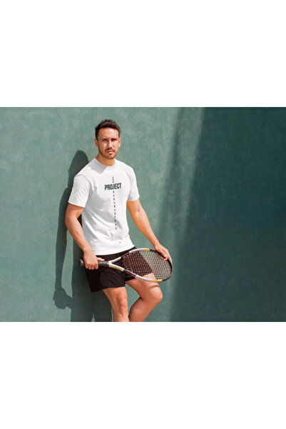 FREEDOM STOREE Velmora guler rotund cu imprimeu supradimensionat tricou - Alb -