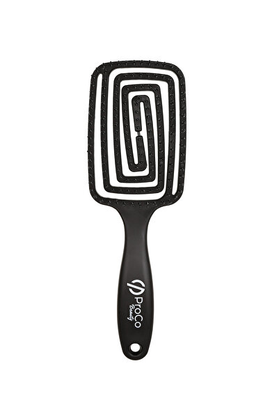 PROCO Beauty Square Hair Brush - Three-Dimensional 3D Flexible Opening Combing Hair Brush