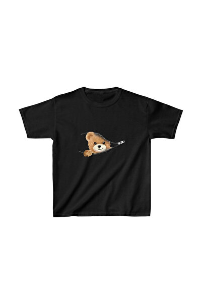 ERTAŞ TREND STORE Unisex Kids Printed T-Shirt - Black