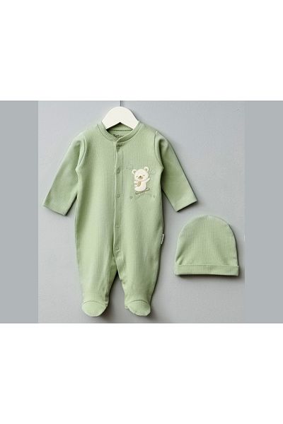 Scoutbabyshop Skier Bear Pattern Unisex Baby Rompers Cute and Warm Rompers