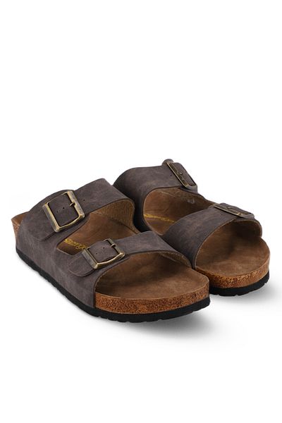 Sonimix Papuci pentru bărbați Lens Nubuck maro