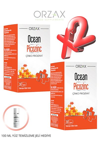 Ocean Picozinc Dietary Supplement 30 Tablets Dietary Supplement Containing Zinc in the Form of Zinc Picolinate (2 Pcs)