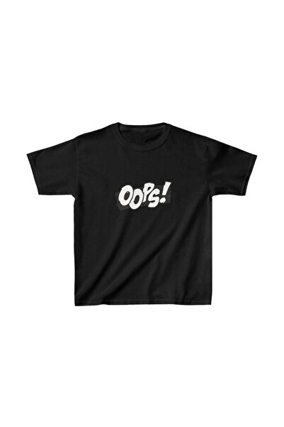 ERTAŞ TREND STORE Unisex Kids Printed T-Shirt - Black