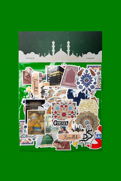 dadi ramba Islamic Muslim Sticker Pack -Bullet Journal - Agenda - Planner - Notebook - Laptop Sticker Decal