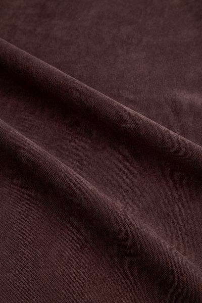 Gauze Fabric Design Velvet Textured Dark Brown Modern Runner